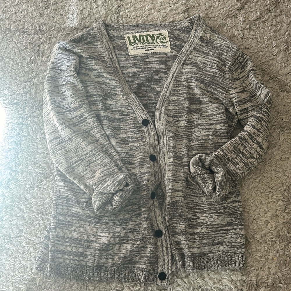 Livity Eco-Textiles heather grey organic cotton sweater